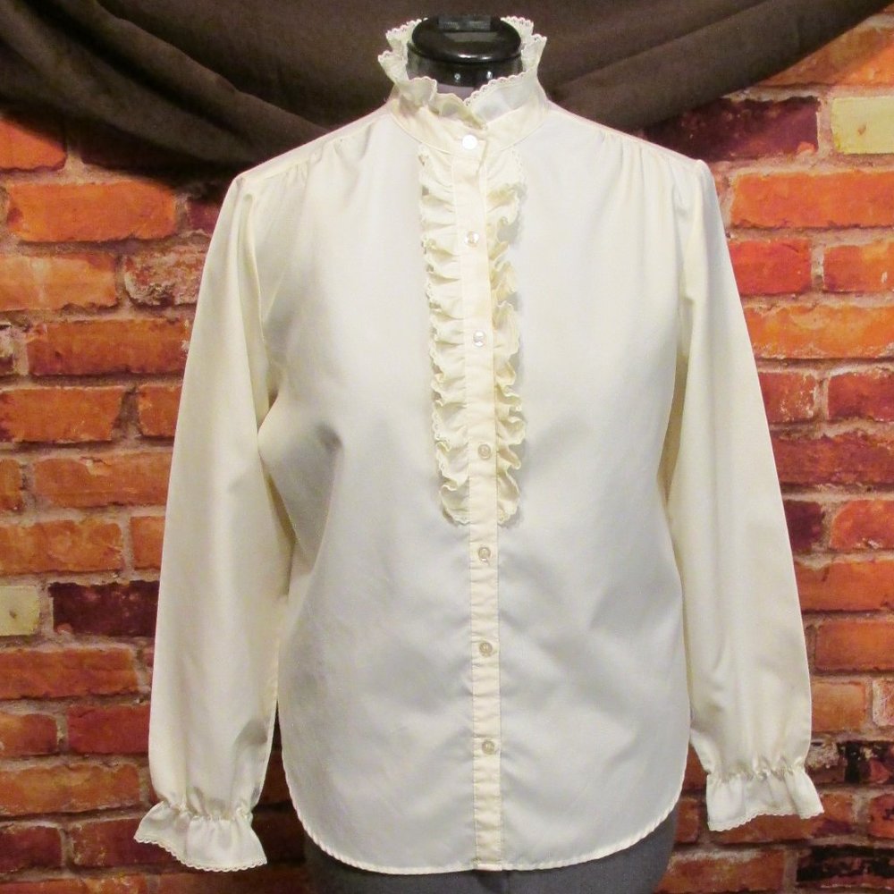 Vintage Ruffle Blouse by Lucky Winner